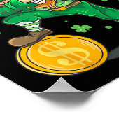 Irischer Junge Dabbing Leprechaun Lustiger St. Pat Poster (Ecke)
