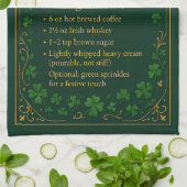 Irischer Kaffee St. Patrick's Day Geschirrtuch (Gefaltet)