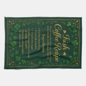 Irischer Kaffee St. Patrick's Day Geschirrtuch (Horizontal)