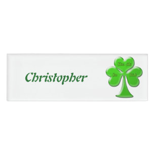 Irischer Klee #1 Namenschild