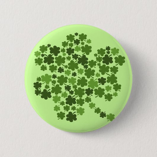Irischer Klee Kleeblatt-St. Paddys Button (Vorderseite)