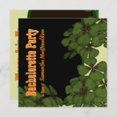 Irischer Kleeblatt-Junggeselinnen-Abschied Einladung (Vorne/Hinten)