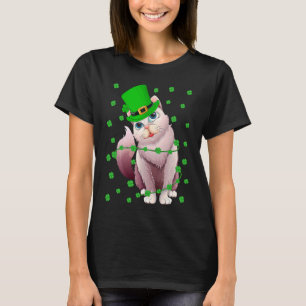 Irischer Kleeblatt-Kobold Balinesische Katze St. P T-Shirt