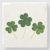 Irischer Kleeblatt-Untersetzer Steinuntersetzer (Vorderseite)