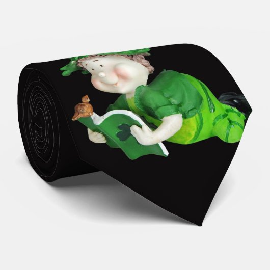 Irischer Kobold mit Buch Krawatte (Gerollt)