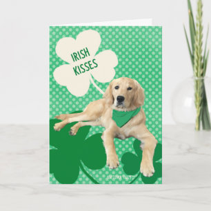 Irischer Kuss Golden St. Patrick’s Day Karte