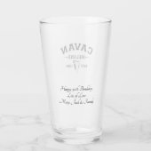 Irischer Landkreis Cavan Irland Personalisierter T Glas (Rückseite)