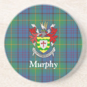 Irischer Landkreis Donegal Tartan und Wappenrüstun Getränkeuntersetzer (Vorne)