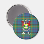 Irischer Landkreis Donegal Tartan und Wappenrüstun Magnet (Vorderseite/Rückseite)