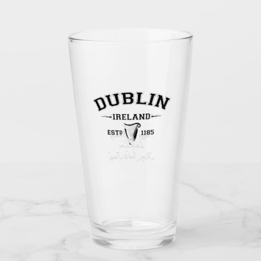 Irischer Landkreis Dublin Irland Personalisierter Glas (Vorderseite)