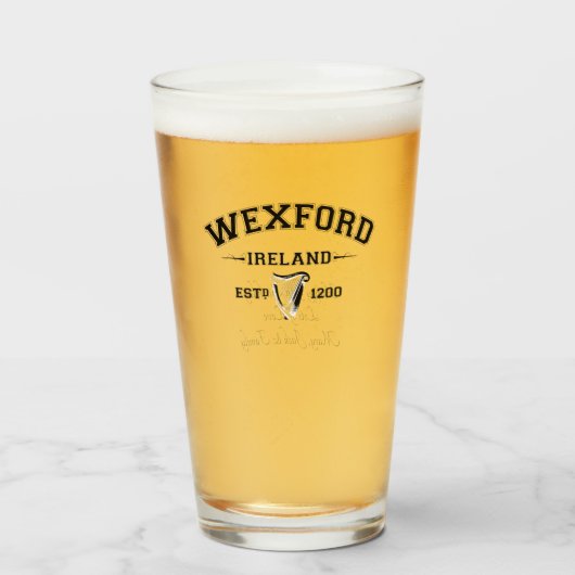 Irischer Landkreis Wexford Irland Personalisierter Glas (Vorne (Gefüllt))
