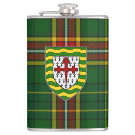 Irischer LandkreisDonegalTartan u. -Wappen Flachmann