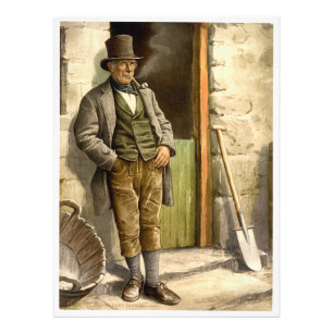 Irischer ländlicher Bauer 1890 Fotodruck
