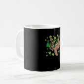 Irischer Leprechaun Faultier Shamrock St Patricks Kaffeetasse (Vorderseite Links)