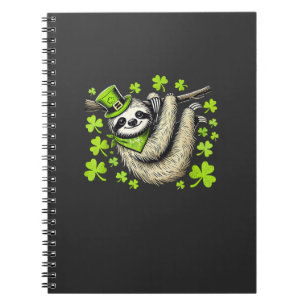 Irischer Leprechaun Faultier Shamrock St Patricks  Notizblock