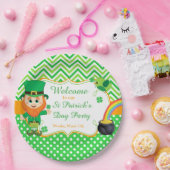 Irischer Leprechaun St. Patrick's Day Party Pappteller (Party)