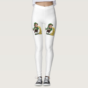 Irischer Leprechaun wirft Lucky Cookies Lustig  Leggings