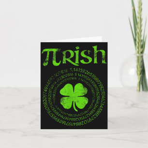 Irischer Mathelehrer Vintage Shamrock St. Patricks Karte