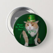 Irischer Miezekatze-Knopf Button (Vorne & Hinten)