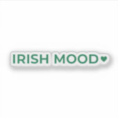 Irischer Mood Moderner Minimalistischer Breiter Te Aufkleber (Vorderseite)