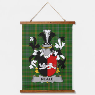 Irischer Neale Wappen Familienwappen Wandteppich Mit Holzrahmen
