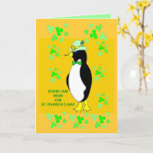Irischer Pinguin Karte (Gelbe Blume)