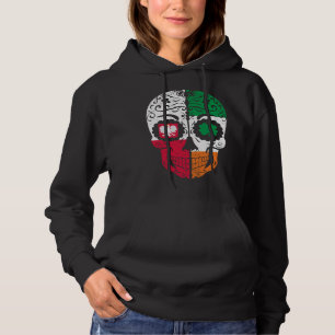 Irischer polnischer Zucker-Schädel Irland Polen Fl Hoodie