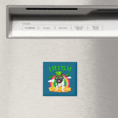 Irischer Pug Lustiger St. Patricks Tag Leprechaun Magnet (In Situ (Geschirrspüler))