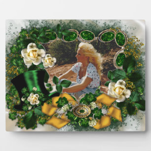 Irischer Rosen-Fotorahmen Template Plakette Fotoplatte