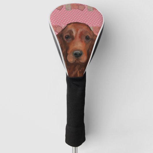Irischer Roter Setter Golf Headcover (Vorderseite)