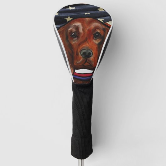 Irischer Roter Setter Golf Headcover (Vorderseite)