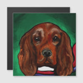 Irischer Roter Setter Magnetkarte (Vorne/Hinten)