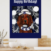 Irischer Roter Setter Postkarte Poster (Küche)