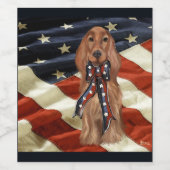 IRISCHER ROTER SETTER WEINETIKETT (Einzelnes Label)