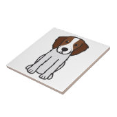 Irischer roter und weißer Setzer-HundeCartoon Fliese (Seite)