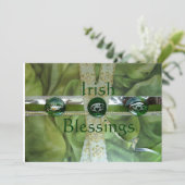 Irischer Segen, der Einladungen Wedding ist (Stehend Vorderseite)