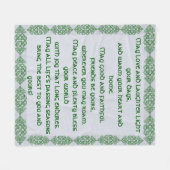 irischer Segen Fleecedecke (Vorderseite (Horizontal))