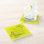 Irischer Segen: Flügel eines Schmetterlinges Glasuntersetzer (Schrägansicht)