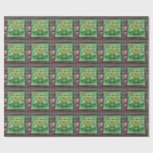 Irischer Segen Geschenkpapier (Flach)