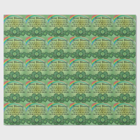 Irischer Segen Geschenkpapier (Flach)