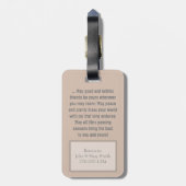 Irischer Segen-individueller Name Gepäckanhänger (Rückseite vertikal)