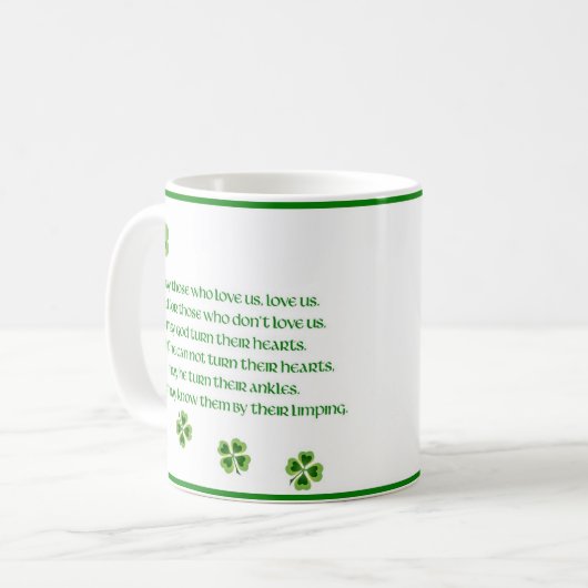 Irischer Segen Kaffeetasse (Vorderseite Links)