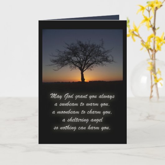 Irischer Segen Karte (Gelbe Blume)