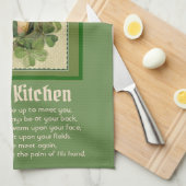 Irischer Segen-religiöse Kleeblätter St Patrick Geschirrtuch (Viertel Falte)