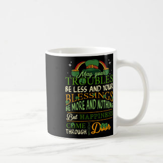 Irischer Segen St Patricks Day Leprechaun Regenbog Kaffeetasse
