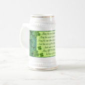 Irischer Segen Stein Bierglas (Vorderseite Links)