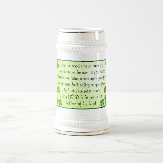 Irischer Segen Stein Bierglas (Mittel)