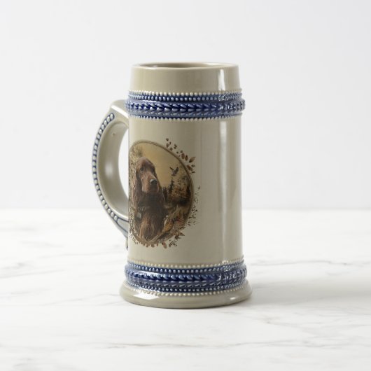  Irischer Setter Bierglas (Vorderseite Links)