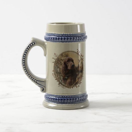  Irischer Setter Bierglas (Links)