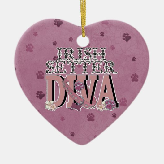 Irischer Setter DIVA Keramikornament (Vorne)